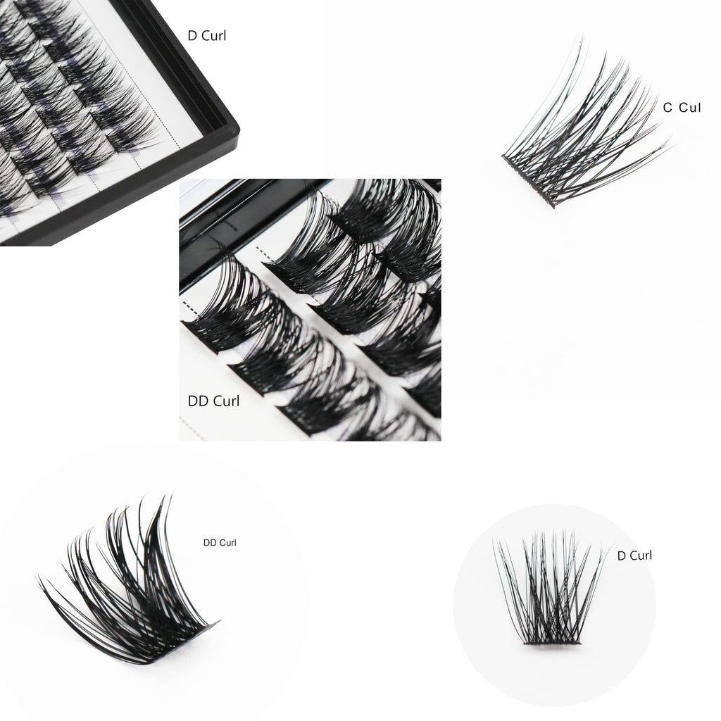 →VAYATOR Lashes Mixed Kit/False Lashes Lash Bond & Seal Kit Multiple styles To Choose 8-20mm Mix D Curl/DD Curl Makeup Cluster Grafting Eyelashes Individual Extension (C#12-14-16mm Mixed)