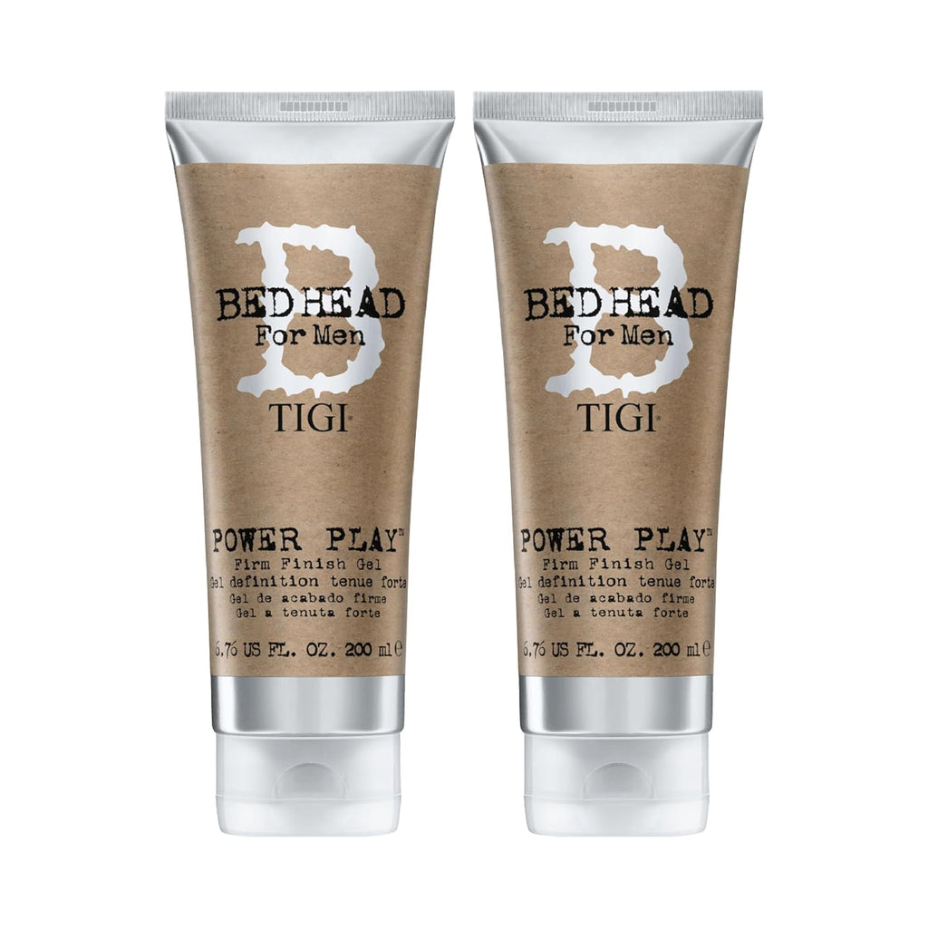 TIGI Bed Head Hair Gel for Men - Power Play 2-Pack | Firm Finish & Frizz Control, 6.76 Oz Each