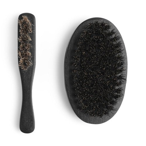 Hunter Jack Beard Brush - Natural Boar Bristle Grooming Kit | Soft Mustache Brush for Men