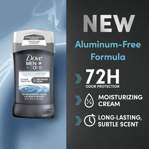 Dove Men+Care Gift Set – Clean Comfort Body + Face Wash, Clean Comfort Aluminum-Free Deodorant & Dual-Sided Shower Tool (3 Piece Set)