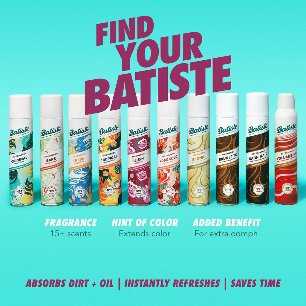 Batiste Dry Shampoo - Rose Gold | Refresh Hair & Absorb Oil for Added Texture - 5.71 oz