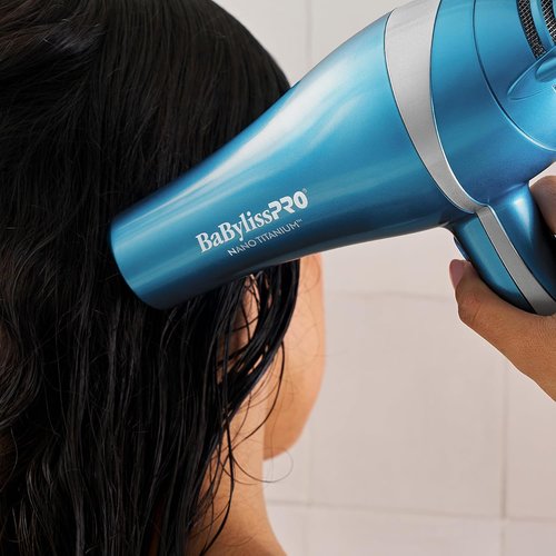 BaBylissPRO Nano Titanium Blow Dryer - 2000-Watt Ionic Styling Tool with Concentrator Nozzle
