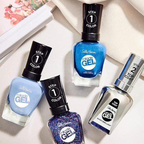 Sally Hansen Miracle Gel Salon Quality Nail Polish | Gel-Like Formula, Two-Step System, No UV Light Needed, Long Lasting | Shimmery | 532 Affairy To Remember | Purple with hints of Blue Nail Polish