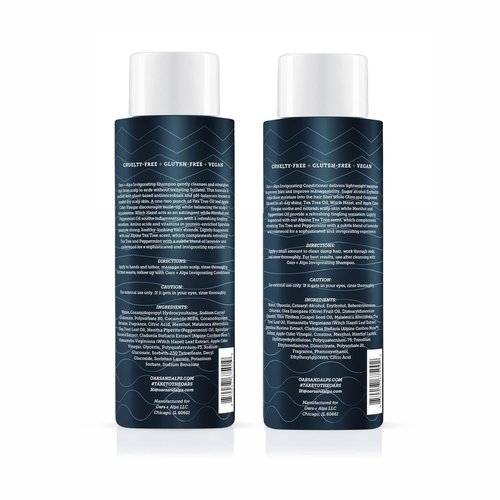 Oars + Alps Men's Sulfate-Free Hair Shampoo - Nourishing Formula with Witch Hazel & Tea Tree Oil | 13.5oz