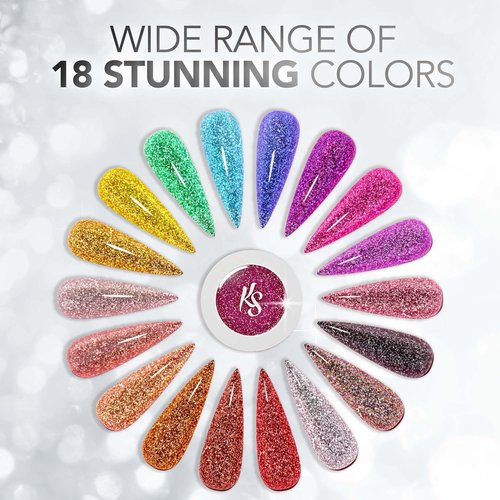 Kiara Sky DiamondFX Acrylic Powder - Professional Reflective for Nails - Long Lasting Nail Acrylic Powder 1 oz, Hopeless Romantic