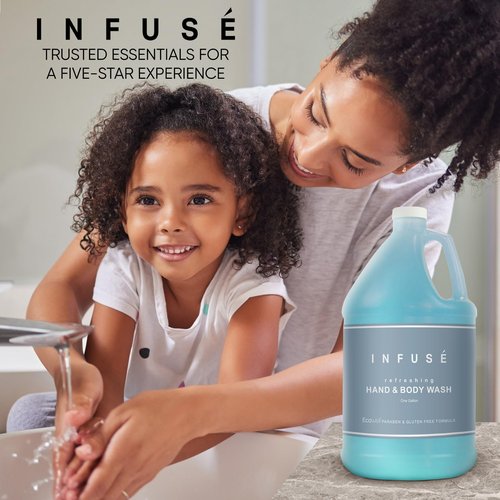 1-Shoppe All-in-Kit Hand/Body Wash | Infuse White Tea & Coconut Hotel | 1 Gallon | For Hospitality & Vacation Rentals to Refill Dispensers | (Single Gallon)