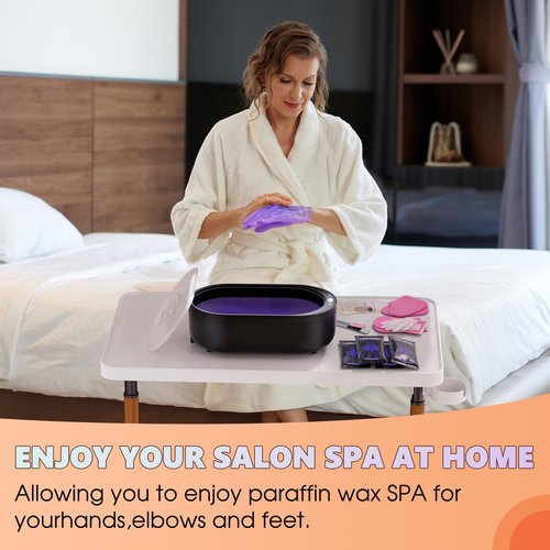 Achzzy Paraffin Wax Machine for Hand and Feet - 2000ml Paraffin Wax Warmer, Temperature and Reservation Mode, thermostatic Warmer, Nourishing and Moisturizing, Ideal for Home Paraffin Baths (Darkgray)