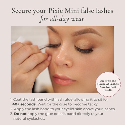 House of Lashes Pixie Mini False Eyelashes - Comfortable Fake lashes for Soft and Fluttery Open Eye Effect, Easy and Reusable Faux Mink Lashes for All Eye Shapes