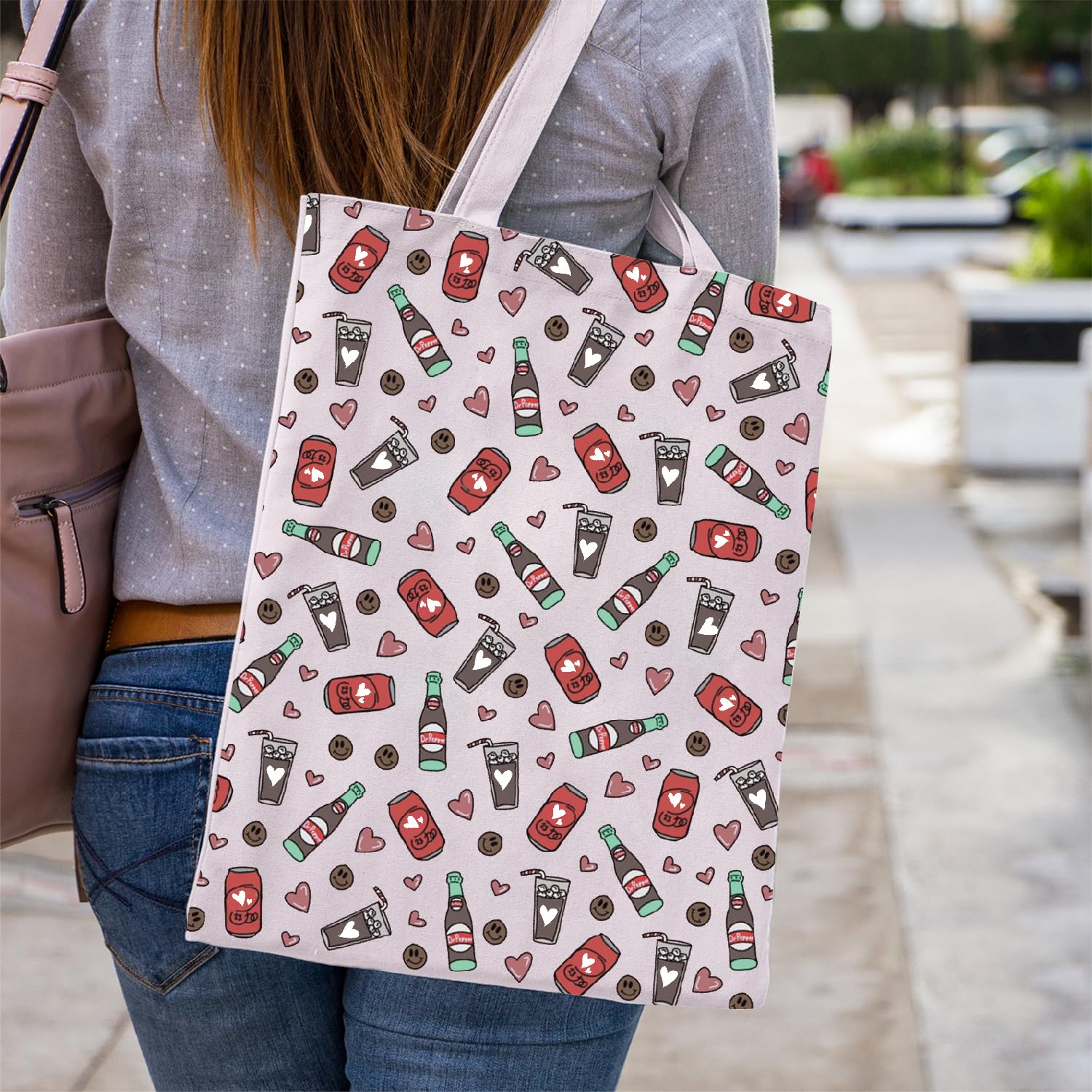 WCGXKO Soda Tote Bag Favourite Drink Soda Social Club Soda Addicted Gift