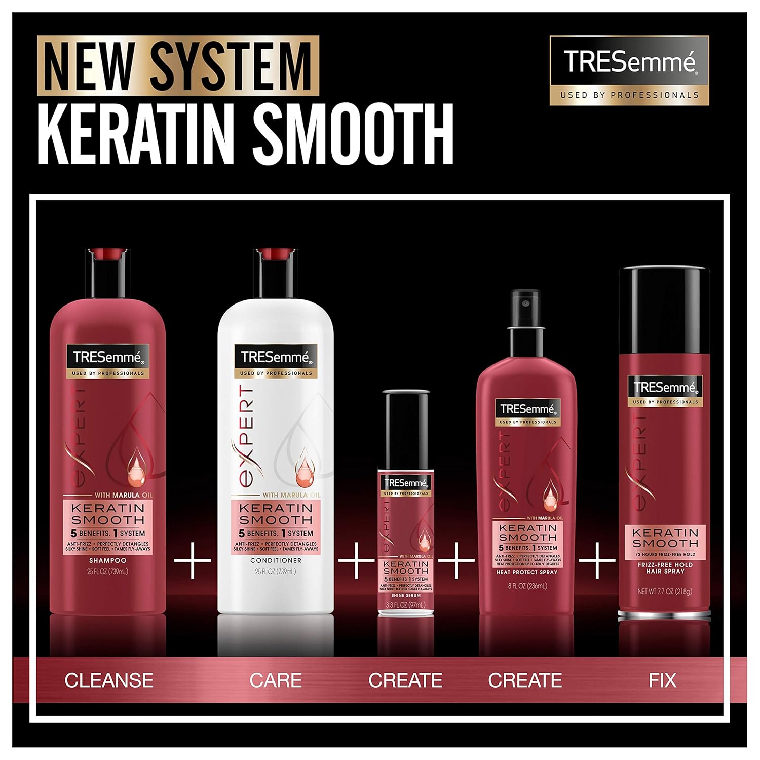 Tresemme Keratin Smooth Heat Defense Spray - 8 Ounce | Protects Hair from Heat Damage
