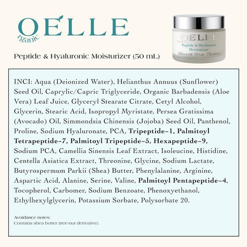 Regine Switzerland Advanced Peptide & Hyaluronic Face Cream - Hydrating Anti-Aging Moisturizer with Botanical Extracts, Avocado & Jojoba Oil for All Skin Types