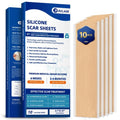 Rvlaim Silicone Scar Sheets, Silicone Scar Tape(5.7” x 1.57” 10 Pcs), Silicone Scar Sheets for Surgical Scars, Keloid Bump Removal, Stretch Marks Removal, C-Section, Burn et