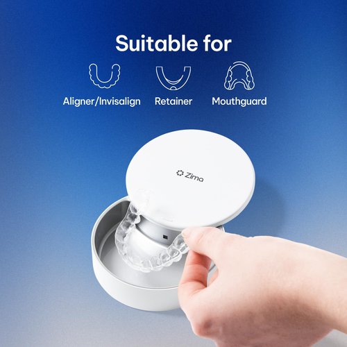 (NON-UV) Zima Case Air: Premium Retainer, Nightguard, Aligner Case. Metal Retainer Case with Vent Holes. Travel Essentials. Unique Sliding Lid. 20mm Depth. Case Partner For Dental Pod.