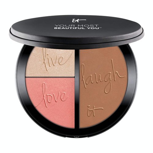 IT Cosmetics Anti-Aging Matte Radiance Luminizer & Brightening Blush Palette - Hydrolyzed Collagen & Silk Peptides