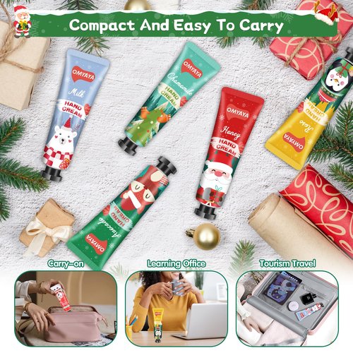 70 Pack Christmas Hand Cream Gift Set, Hand Lotion Travel Size, Mini Hand Cream, Lotion bulk,Stocking Stuffers Christmas Holiday Gifts For Women Coworker,Moisturizing Hand Creams for Dry Cracked Hands