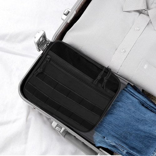 SUNRISING Tactical Toiletry Bag for Men and Women, Men's Travel Toiletry Bag，Hanging Toiletry Bag Organizer Dopp Kit, Shaving Bag，Toiletries Shower Hygiene Bathroom Bag for Short Trips Camping - Black