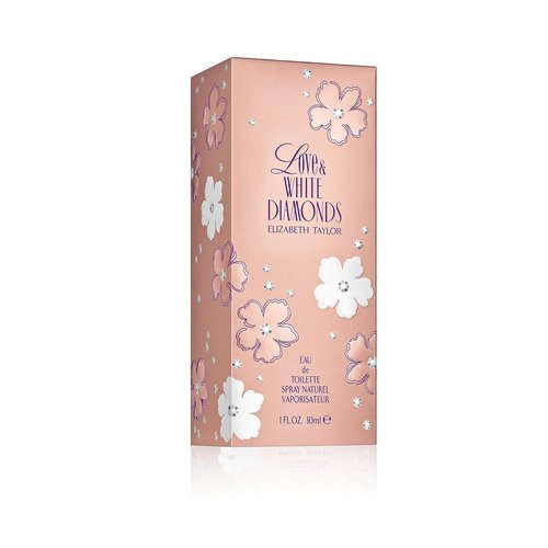 Elizabeth Taylor Women's Perfume - Love & White Diamonds Eau De Toilette EDT Spray, 1 Fl Oz