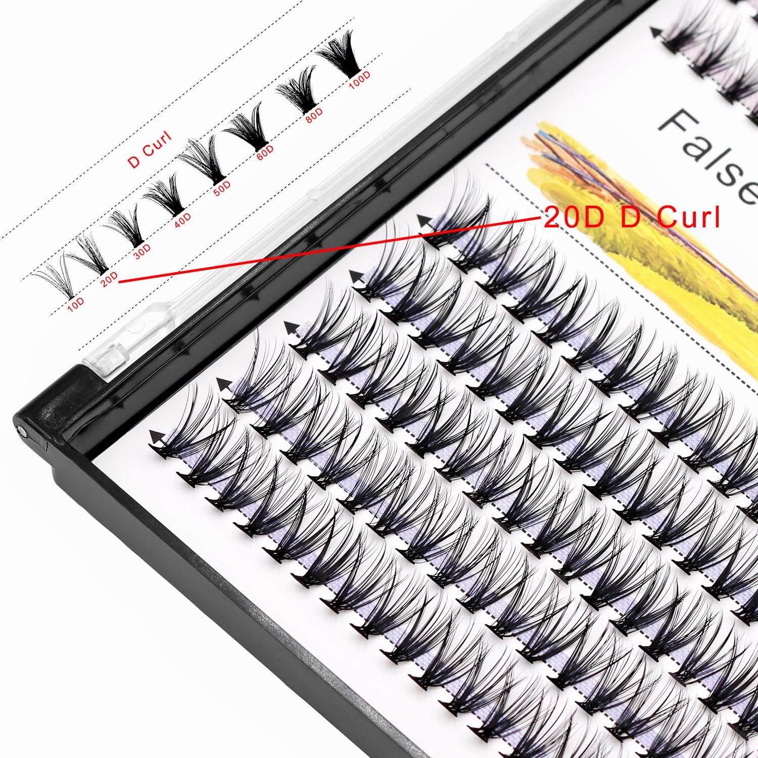 →Vayator 10-18mm Mixed Tray Mink Eyelash Extension Natural 3D Russian Volume Faux Eyelashes Individual 20D/30D/40D/50D To Choose 200pcs Clusters Lashes Makeup (20D-10-12-14-16mm Mixed)