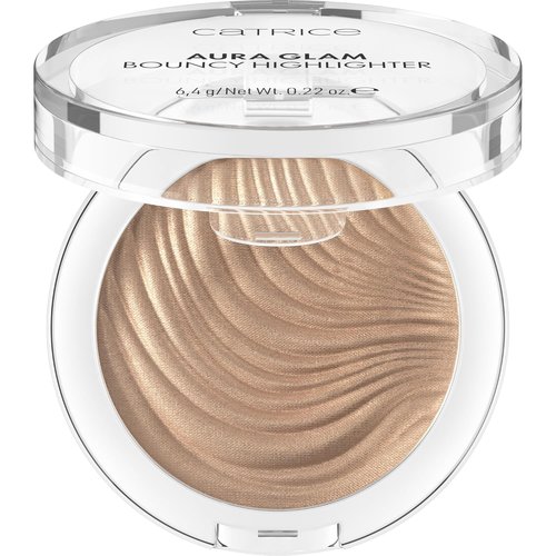 Catrice Aura Glam Bouncy Highlighter - Cream-to-Powder Glow with 3D Shimmer | Buildable Luminous Finish (010 Moonlit Sand)