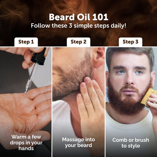 Detroit Grooming Beard Oil | Hydrating & Nourishing Formula with Vitamin E | Cedarwood & Amber • Black (2 oz)