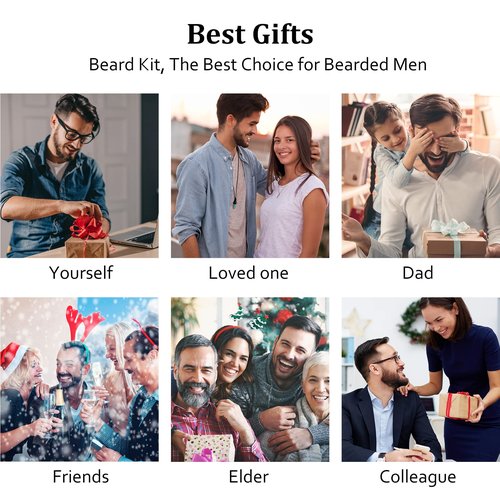 Jurgen K Birthday Gifts for Men, Beard Kit for Men's Daily Grooming, Moisturize & Soften Facial Hair, Men's Self Care Set, Anniversary | Birthday Gifts for Him Husband Boyfriend Dad Son