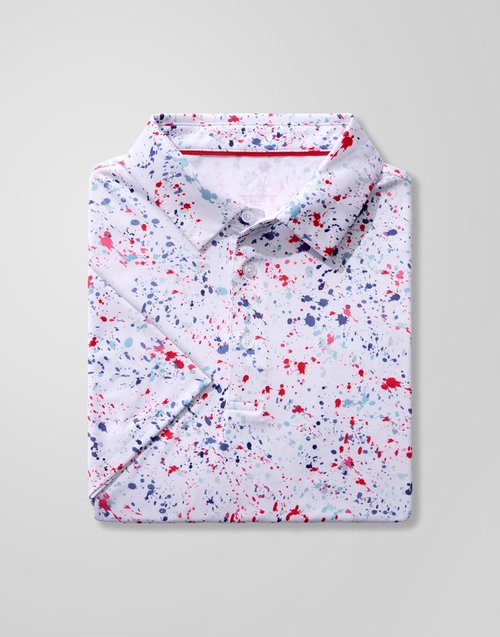Obla Men's Golf Polo Shirt - Short Sleeve Dry Fit Performance | Moisture-Wicking Casual Print