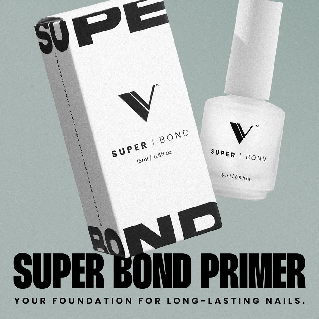 V Beauty Pure Super Bond Nail Primer - Long-Lasting, Low-Odor Formula for Gel & Acrylic Nails | 15 ml