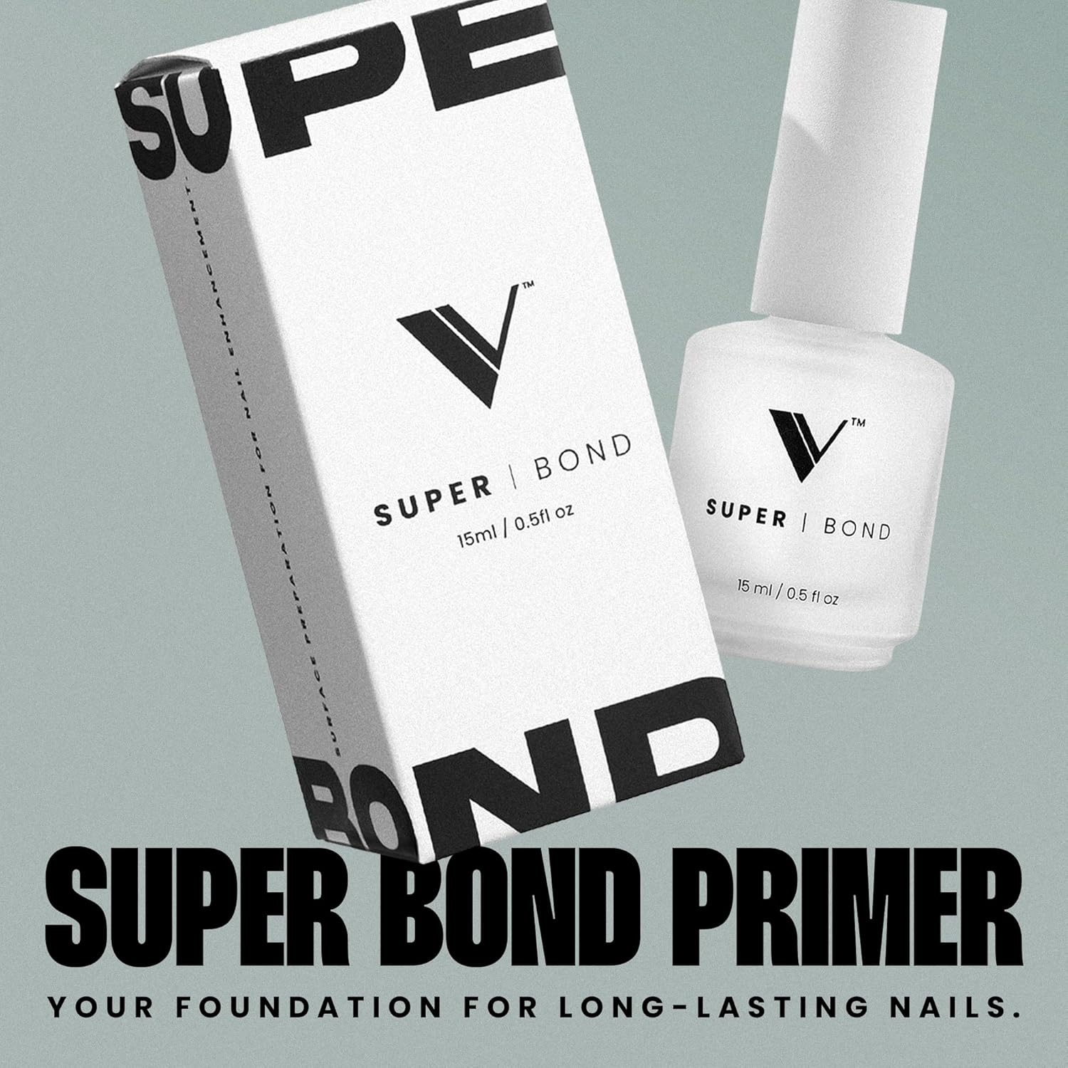 V Beauty Pure Super Bond Nail Primer - Long-Lasting, Low-Odor Formula for Gel & Acrylic Nails | 15 ml