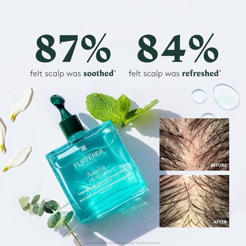 Rene Furterer Asterra Soothing Concentrate | Pre-Shampoo Scalp Treatment for Sensitive Scalps - Mint & Eucalyptus - 1.6 Oz