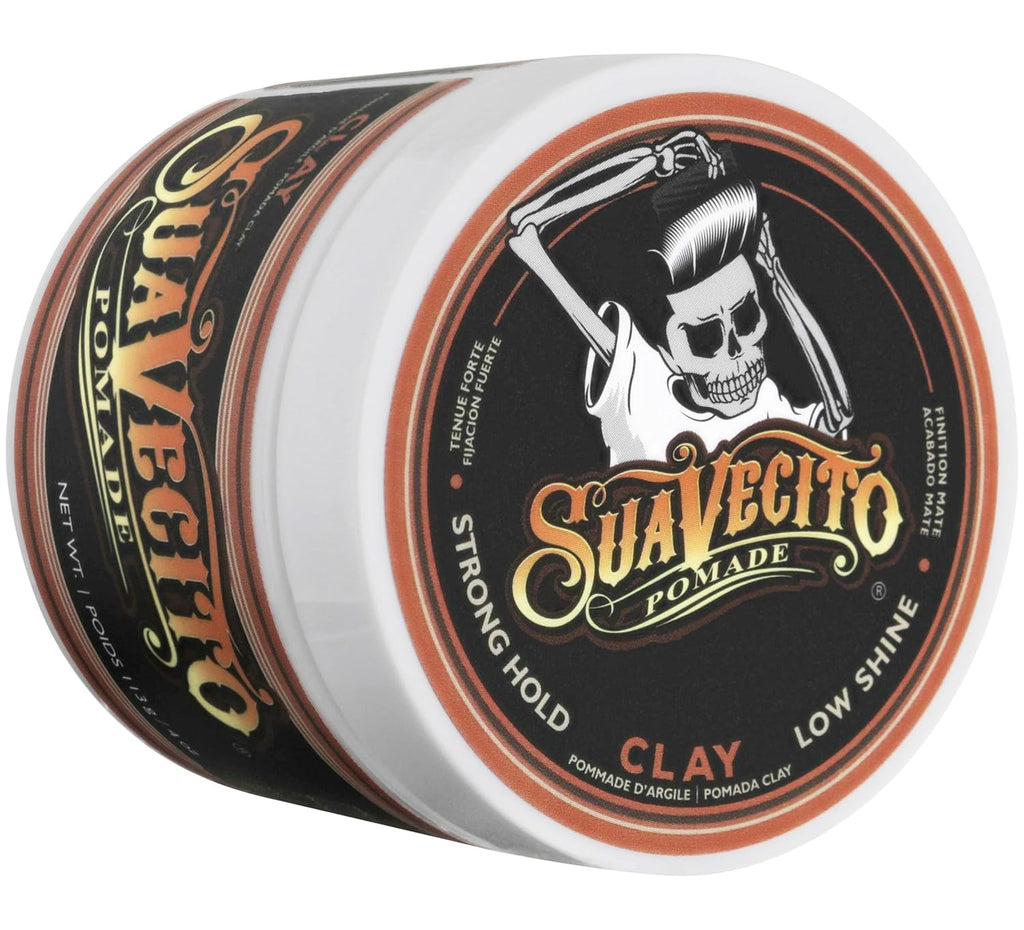 Suavecito Pomade Firme Clay for Men - Strong Hold & Low Shine Matte Finish - 4 oz Professional Hair Styling Clay