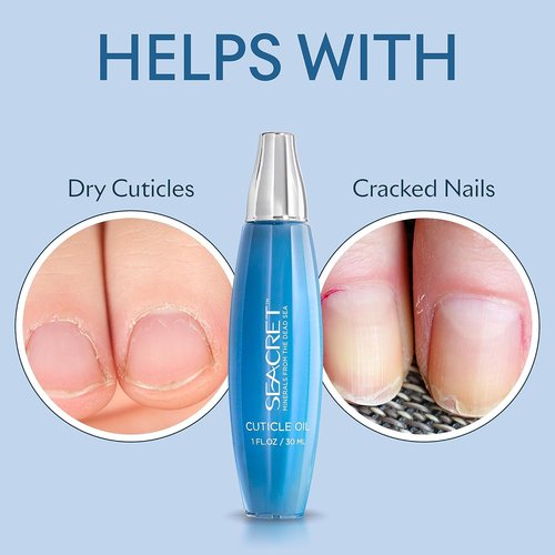 SEACRET Cuticle Oil - Fast-Absorbing Nail Treatment with Precision Dropper, Dead Sea Minerals & Vitamin E