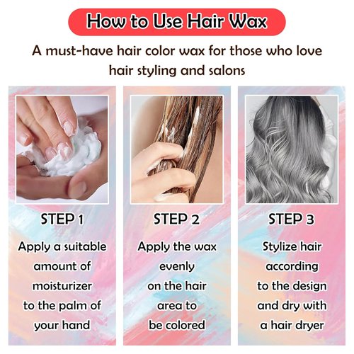 Skiennix Temporary Hair Color Wax - Instant Hair Dye for Festivals & Parties | 6 Vibrant Colors Available