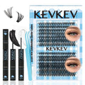 Lash Extension Kit 280Pcs Lash Clusters 40D+50D Eyelash Clusters Kit Individual Lashes With Lash Bond and Seal Tweezers For DIY Lashes (40D+50D,9-16mm)