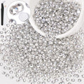 3000PCS SS16/4mm Crystal Rhinestones (Clear), Bedazzling Flatback Glass Rhinestones for Crafting DIY Nail Art Makeup Decoration, Gems Diomand Charms for Tumbler Shoes Clothing Mug