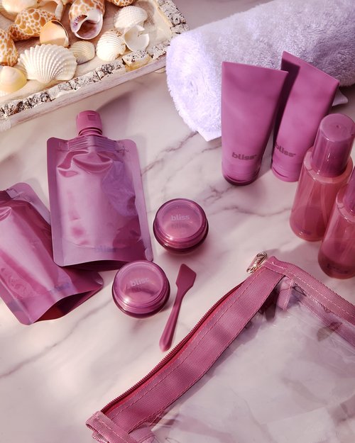 Bliss Travel Bottles Set - 10PC TSA Approved Leak Proof Refillable Travel Size Toiletries Containers for Shampoo Conditioner Lotion & Skincare, Size One Size, Mauve
