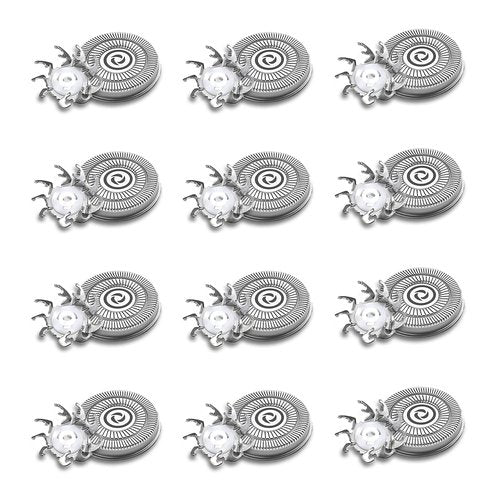Head Shaver Replacement Heads Compatible with Sk-ull Shaver Pitbull Gold PRO, Pitbull Silver PRO, Palm, Pitbull Platinum PRO, Electric Razor Replacement head for Superior Shaving (12 PACKS)