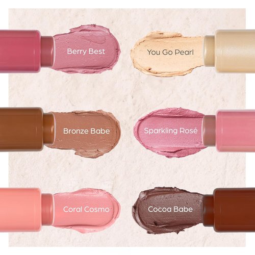 PÜR MINERALS Silky Tint Creamy Makeup Stick - Multitasking Lip & Cheek Color with Peptides for a Natural Glow