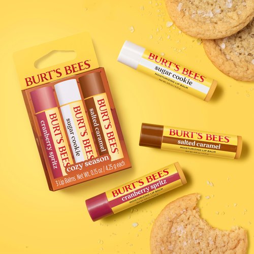 Burt's Bees Cozy Season Lip Balm Set, Natural Origin Lip Care, 3 Tubes, 0.15 oz.