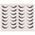 Gmagictobo False Eyelashes Natural Short Clear Band Cat Eye Lashes Light 3D Faux Mink Eyelashes Wispy Fake Eye Lashes Pack 14 Pairs