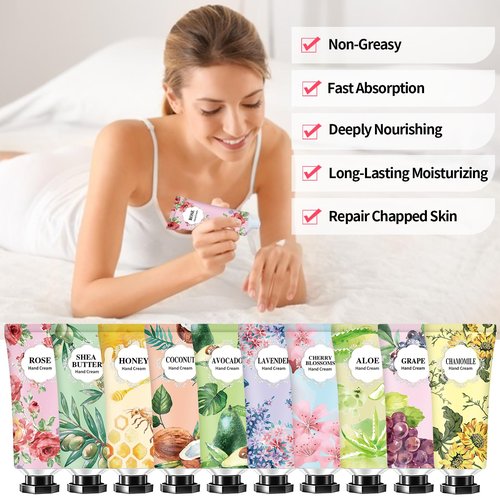 38 Pack Bulk Hand Cream Gifts,Easter Basket Stuffers,Mothers Day Gifts,Teacher Appreciation Gifts,Nurses Week Nurses Appreciation Gifts,Natural Plant Fragrance Travel Hand Lotion For Dry Cracked Hands