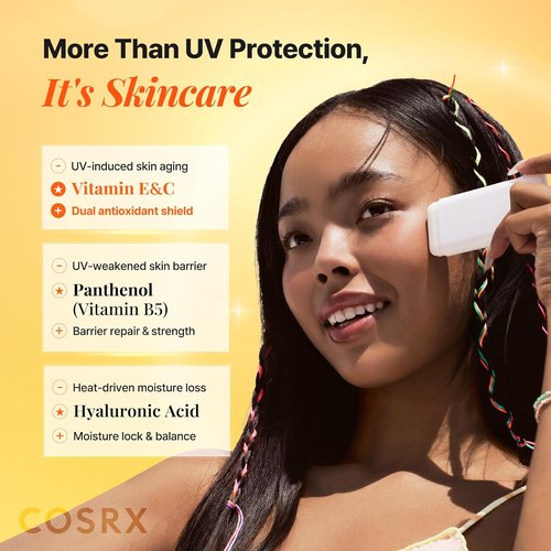 COSRX Airy-Light Clear Sunscreen Stick - SPF 50 with Vitamin E & C | Lightweight, No White Cast, 0.67 oz