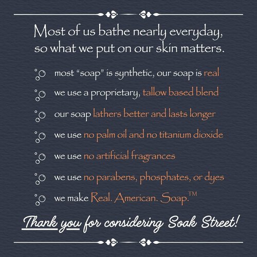 Real American Soap | Activated Charcoal & Tea Tree Oil Bar Soap (3 Pack) - Moisturizing, Long-Lasting Formula