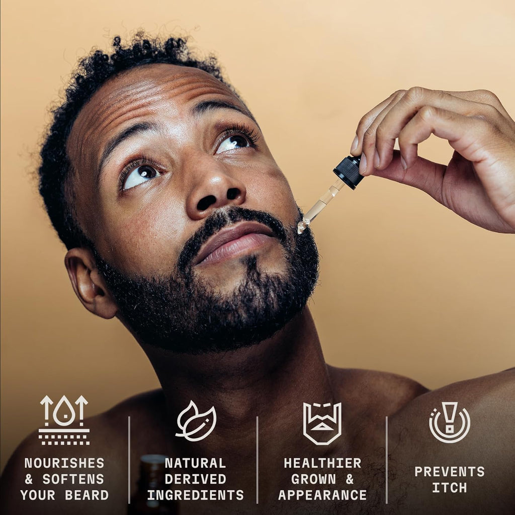 Striking Viking Vanilla Beard Oil - Naturally Derived Conditioner with Argan & Jojoba Oils for Soft, Moisturized Growth (2 Oz)