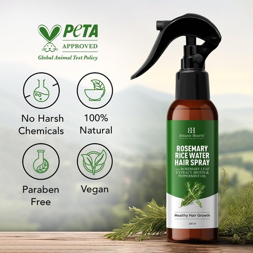 Botanic Hearth Rosemary Hair Growth Water Spray 6.8 fl oz – Korean Scalp Detox & Hydrating Hair Treatment for Thinning, Hair Regrowth Device Support, Anti-Itch & Anti-Flake, Sulfate & Paraben Free