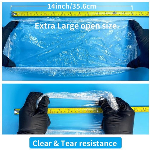 Skiennix Disposable Shower Caps - Extra Large Waterproof Hair Caps for Women | 100PCS, 22 Inch