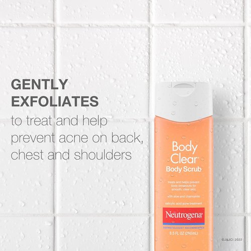 Neutrogena Body Clear Acne Body Wash - Exfoliating Salicylic Acid Cleanser for Back & Chest, 8.5 fl oz