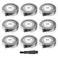 Philips Norelco SH30 Replacement Heads - 9-Pack Compatible Blades for Series 3000, 2000, 1000 Models