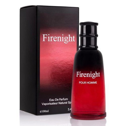 Firenight Eau De Parfum for Men - Citrus Cologne with Nutmeg, Lavender & Cedar - 3.4 fl oz Elegant Bottle