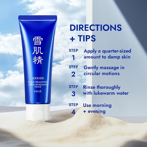 SEKKISEI Facial Cream Wash - Foaming Face Cleanser for Radiant Skin | 4.5 Ounce