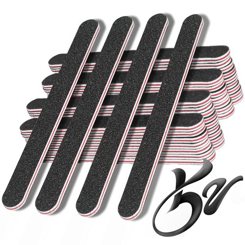 RedFlow Nail Buffer Set Contains 52 Nail Files, Double Sided 100/180 Grit Nail Files, Nail Buffering Files for Home and Salon Use (52 Pack)